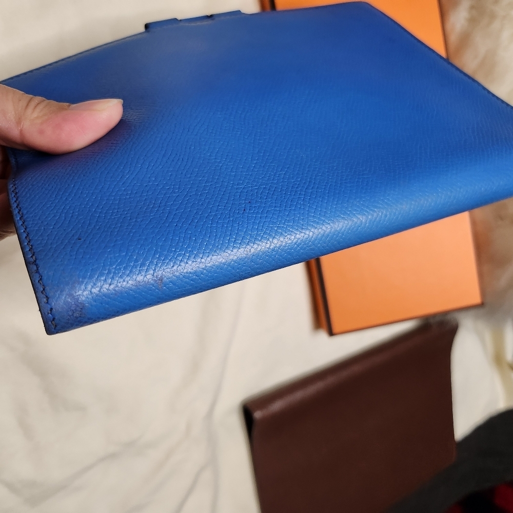 HERMES Agenda(BiG) PM Day Planner Notebook Cover Leather Blue - Picture 13 of 16